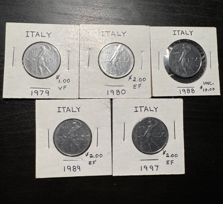 Read more about the article Lot Of 5 Italian Coins