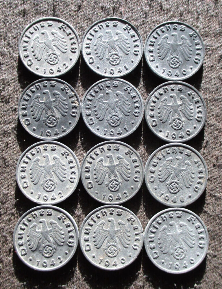 Read more about the article LOT OF AUTHENTIC OLD COINS OF THIRD REICH NAZI GERMANY (1940-1944) WORLD WAR II