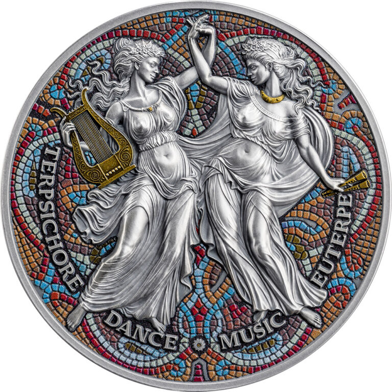 Read more about the article 2024 Cameroon The Nine Muses Terpsichore and Euterpe 2 oz Silver Coin