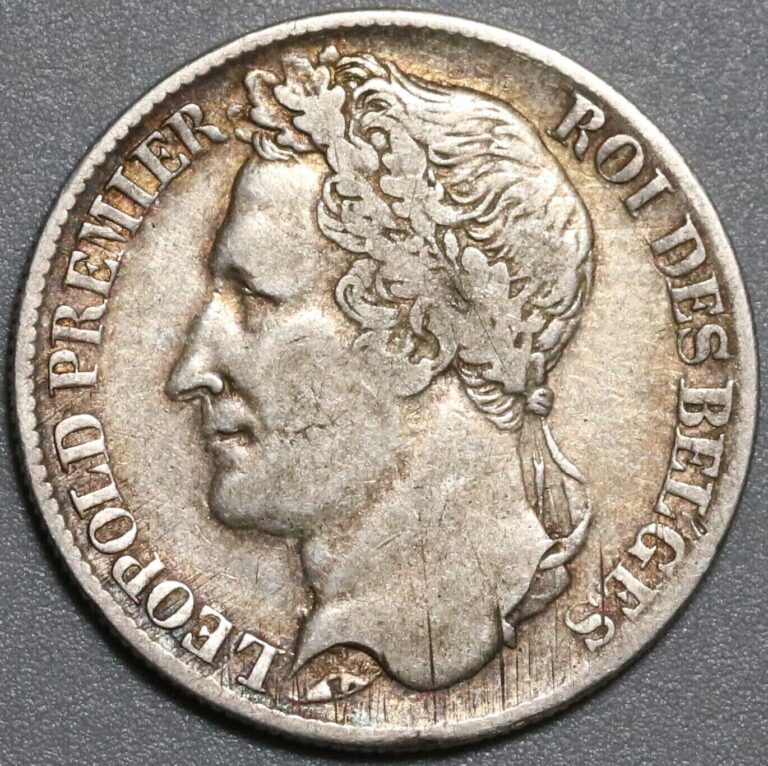 Read more about the article 1844 Belgium 1 Franc VF Leopold I Victoria’s Uncle Silver Coin (23112805R)