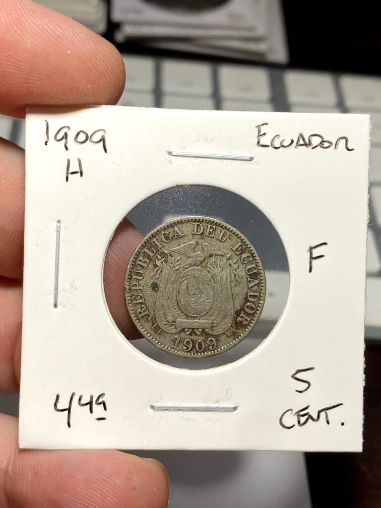 Read more about the article 1909 H Ecuador 5 Centavos