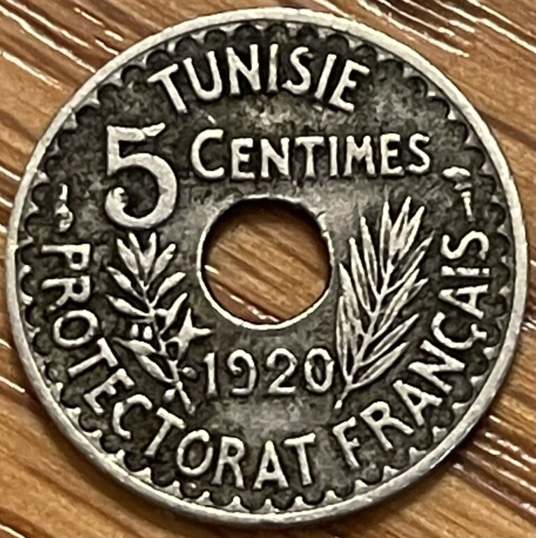 Read more about the article Tunisia 5 Centimes Coin  1920 – Combined Shipping OK