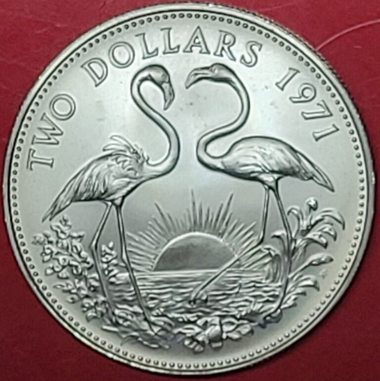 Read more about the article BAHAMAS 1971 TWO DOLLARS FLAMINGO SILVER COIN **BRILLIANT UNCIRCULATED**