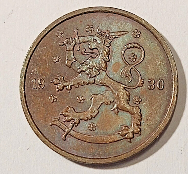 Read more about the article *Finland * 5 penniä * 1930 *- Copper – *  1+ *