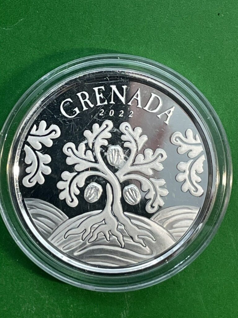 Read more about the article 2022 Grenada 1 oz Silver Nutmeg Tree BU In Capsule