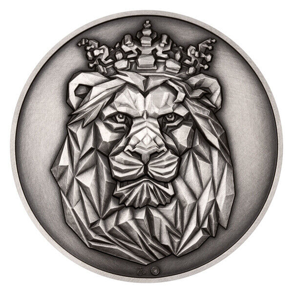 Read more about the article Czech Mint Czech Antique Finish Lion Stacker 1 oz Silver Medal