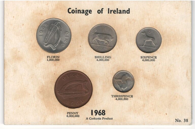 Read more about the article Ireland 1968 Uncirculated Coin Set in Holder with Mintage Amounts ( see all Pic)