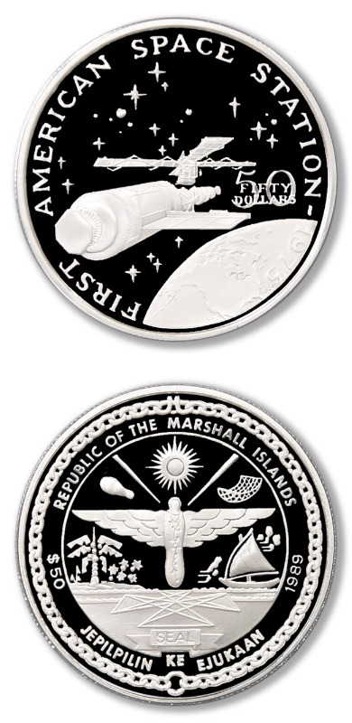 Read more about the article 1989 Marshall Islands First American Space Station 1 oz 999 Silver Proof Coin