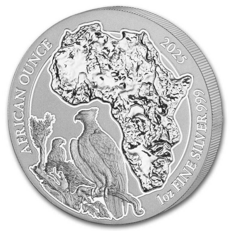 Read more about the article 2025 Rwanda 1 oz Silver African Ounce Martial Eagle BU