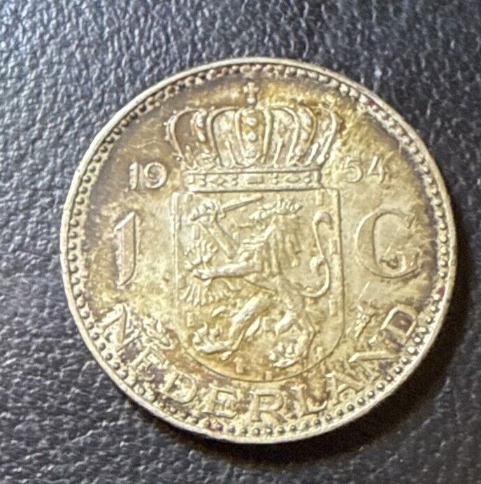 Read more about the article 1954 Netherlands 1 Gulden  Silver Coin