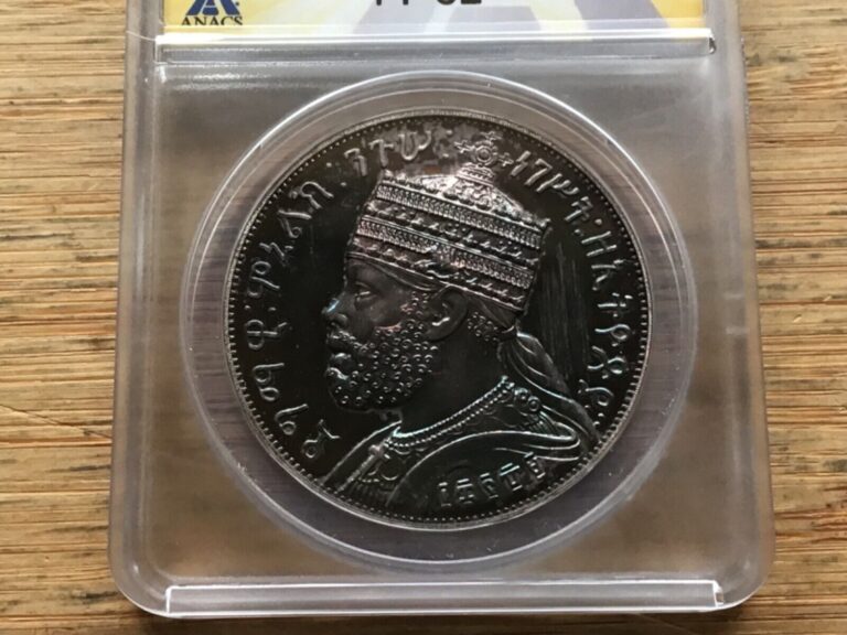 Read more about the article 1889 Ethiopia Talari Pattern Silver Coin 1950’s Hearn Issue ANACS PF62