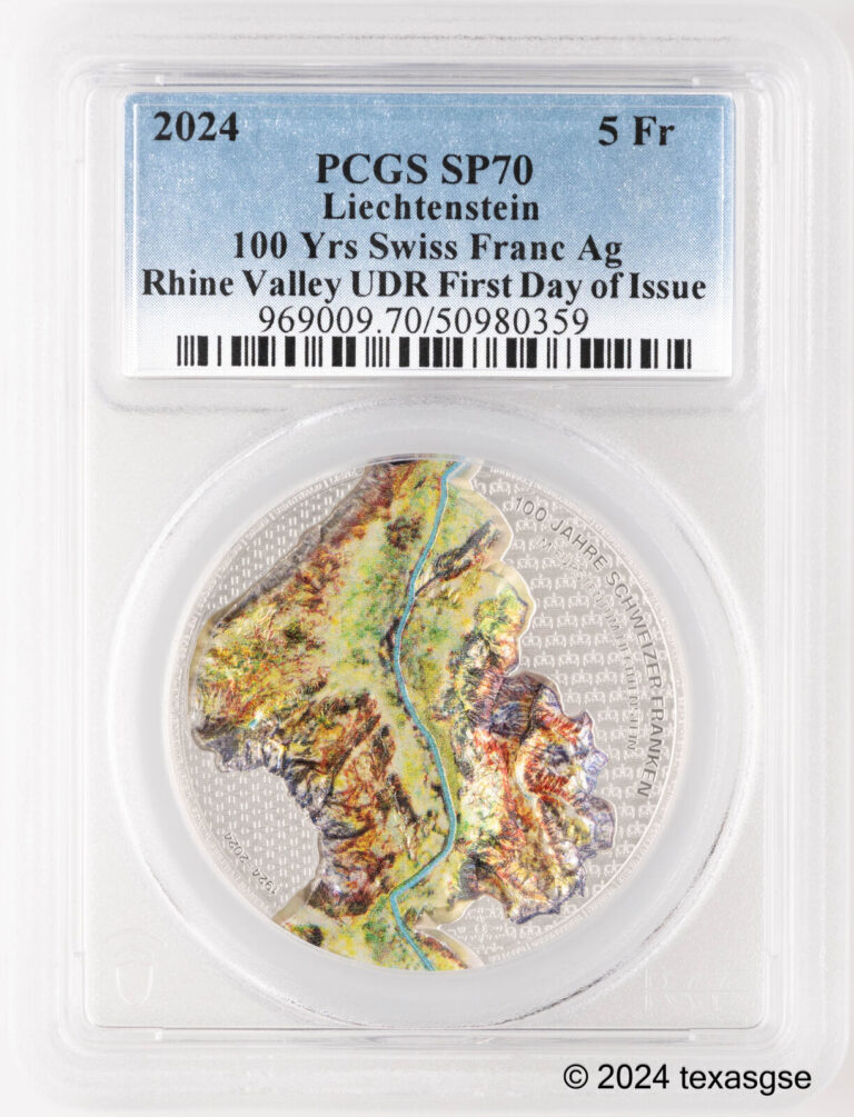 Read more about the article 2024 Liechtenstein Silver 1oz 100 Years of the Swiss Franc PCGS SP70 First Day