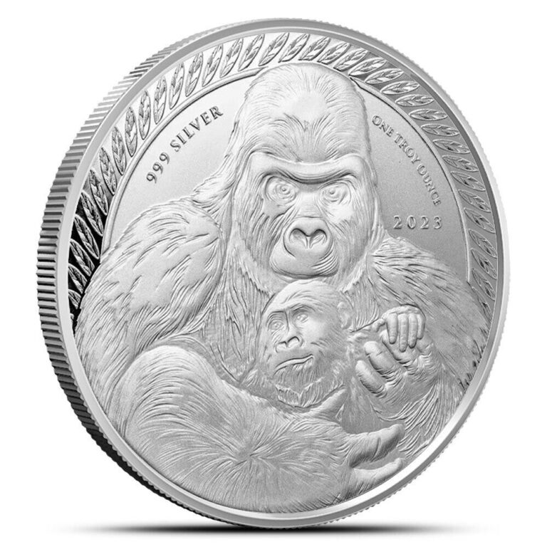 Read more about the article 2023 1 oz Congo Silver Silverback Gorilla Coin (Proof-Like)