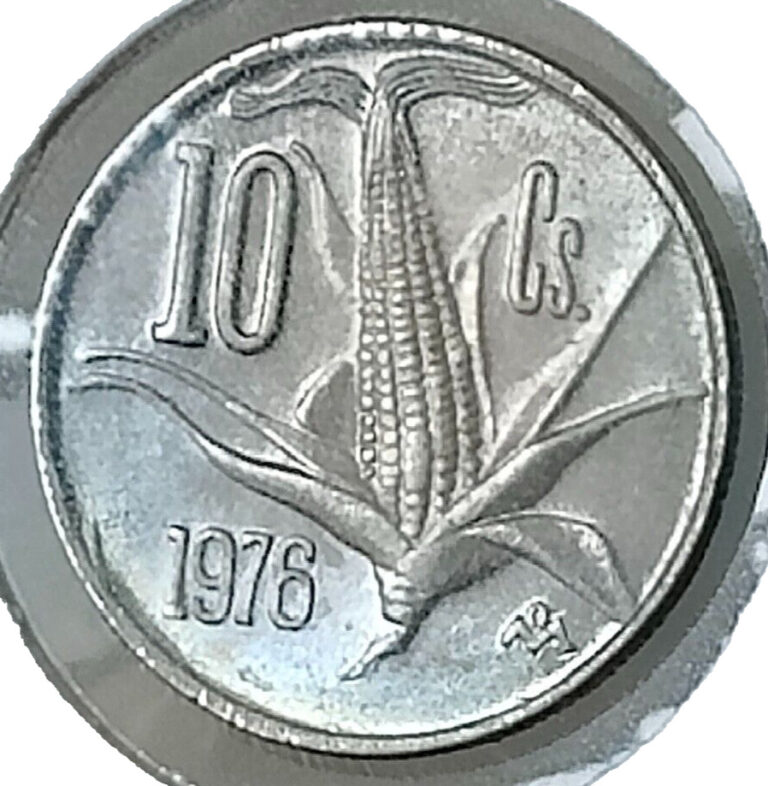 Read more about the article Mexico 1976 10 Centavos Mazorca Corn Coin Copper Nickel UNC Semi Key #BM8