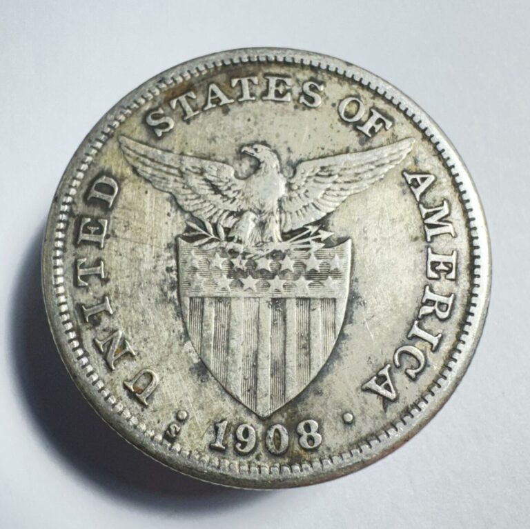 Read more about the article 1908s US-Philippines 1 Peso Silver Coin -0303