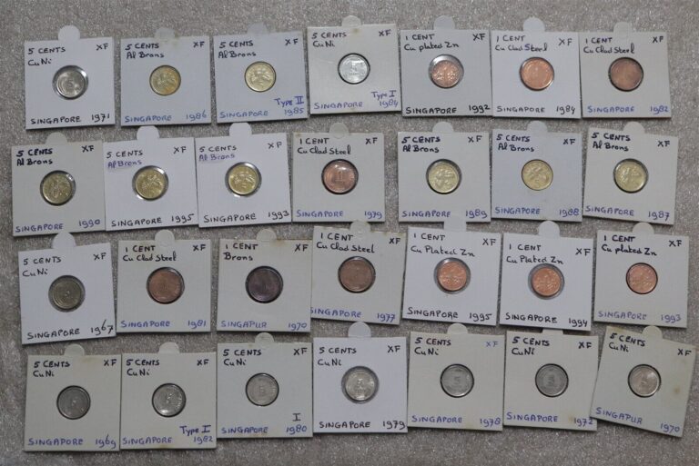 Read more about the article 🧭 🇸🇬 SINGAPORE 1 + 5 CENTS COIN COLLECTION B66 #669