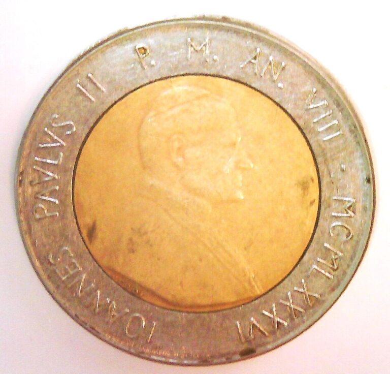 Read more about the article 1986 VATICAN CITY Coin – John Paul II  500 Lire  –  Bi-Metal