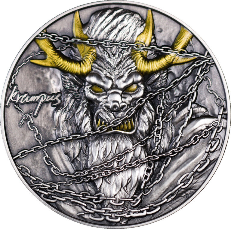 Read more about the article 2025 Gabon Krampus 3 oz Silver Coin – 333 Mintage