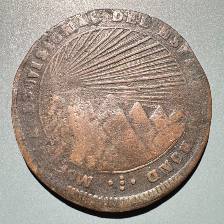 Read more about the article 1857 Honduras Leaded Copper 8 Reales Large Coin