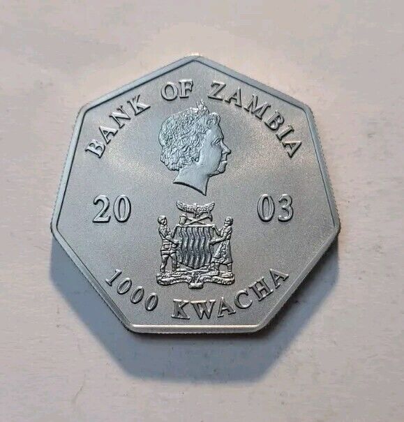 Read more about the article 2003 BU Zambia 1000 Kwacha Year Calendar Commemorative World Coin