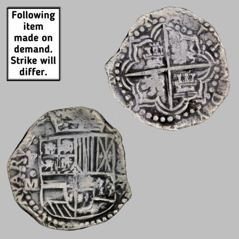 Read more about the article -Restrike- 1622 Atocha Spanish Mexico 0.999 Silver 8 Reales Colonial Pirate Cob