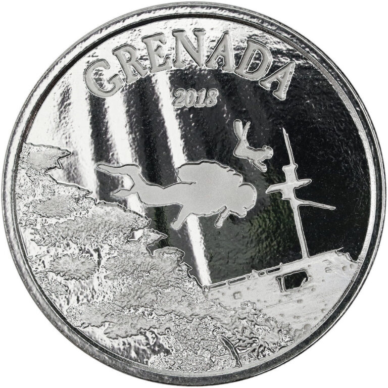 Read more about the article 2018 Eastern Caribbean $2 Grenada Diving Paradise 1 oz .999 Fine Silver Coin