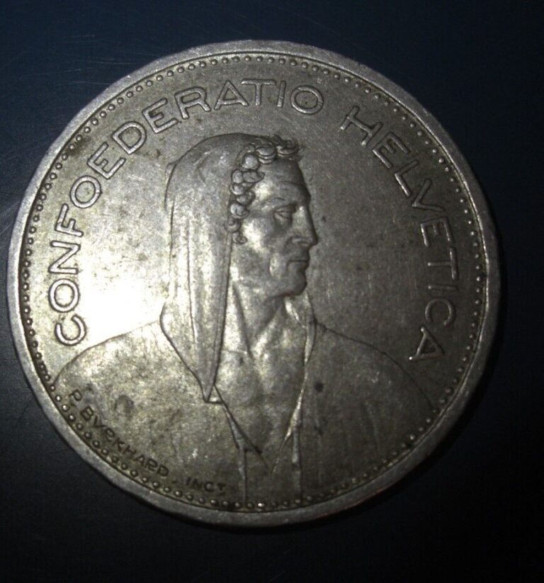 Read more about the article 1931 B SWITZERLAND 5 FRANCS SILVER COIN HERDSMAN