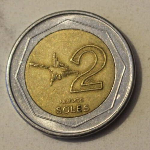 Read more about the article 2004 Peru 2 Soles Bimetallic- Nice Circ Collector Coin!