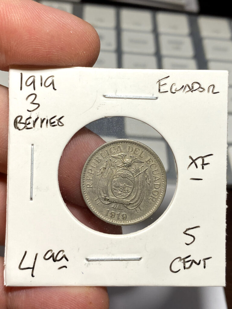 Read more about the article 1919 Ecuador 5 Centavos