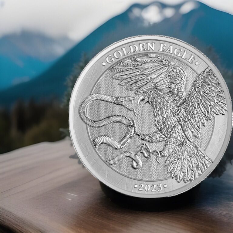 Read more about the article Germania 2023 1 oz Malta Golden Eagle Silver 5 Euro BU  Coin In Mint Capsule