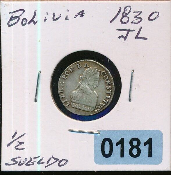 Read more about the article 1830 BOLIVIA – SILVER – 1/2 SUELDO – 1830 JL HIGH GRADE – #0181