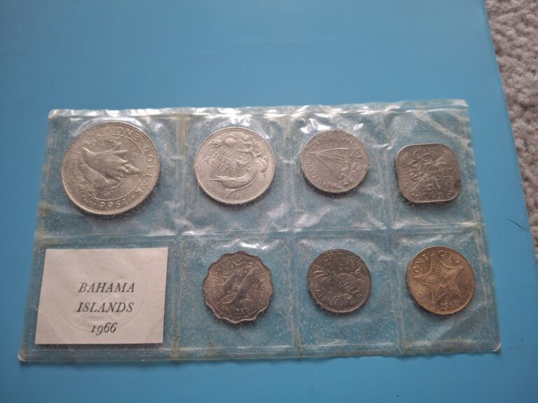 Read more about the article 1966 Bahamas Islands 7 Coin Uncirculated Set – 2 Silver Coins