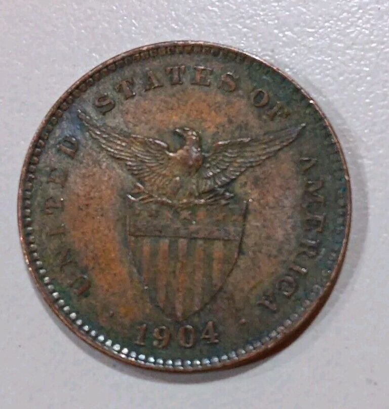 Read more about the article 1904 (P) 1 Centavo Philippines US Philadelphia Mint Bronze Coin One USA