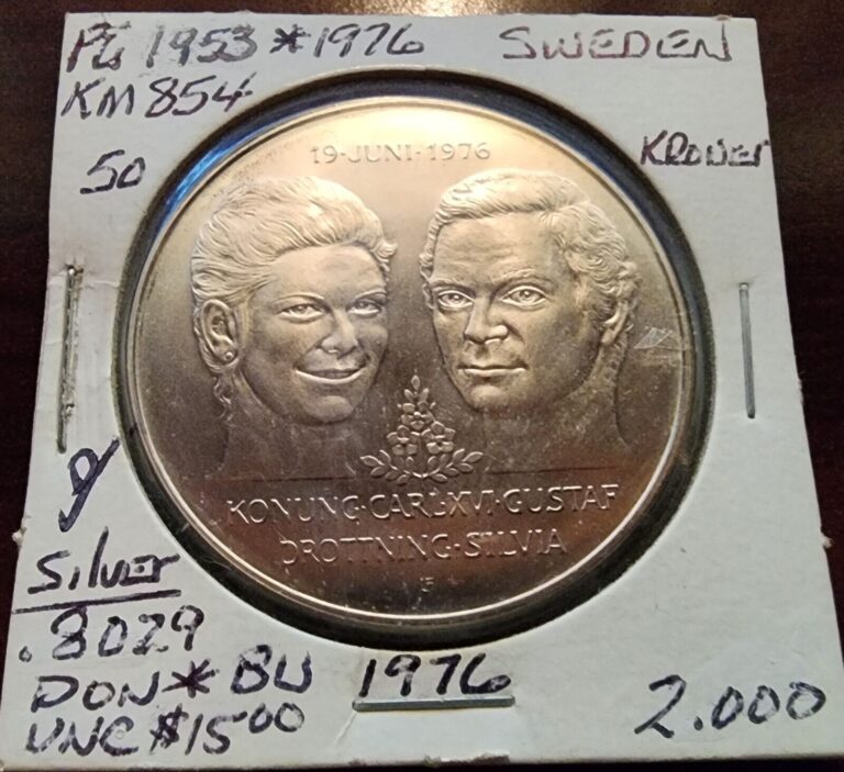 Read more about the article 1976 SWEDEN SILVER 50 KRONOR COIN