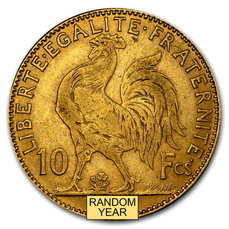 Read more about the article 1899-1914 France Gold 10 Francs Rooster Avg Circ