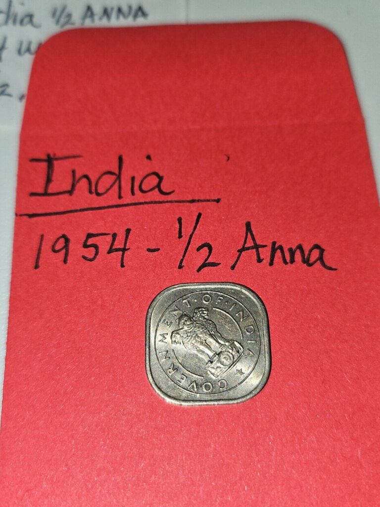 Read more about the article India 1954 1/2 Anna Actual Coin