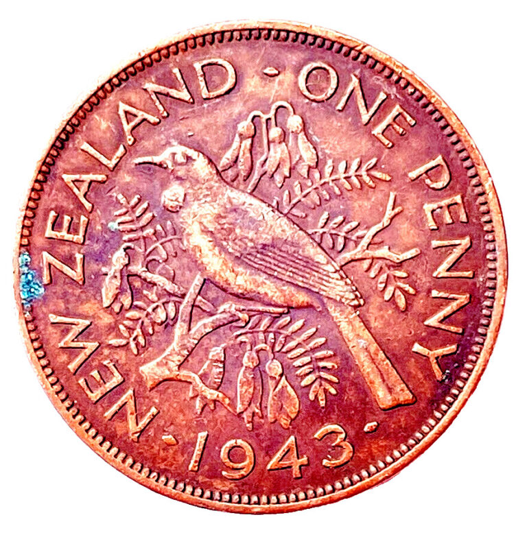 Read more about the article 1943 New Zealand Coin 1 Penny KM# 13 Bronze Foreign Money Coins FREE SHIPPING