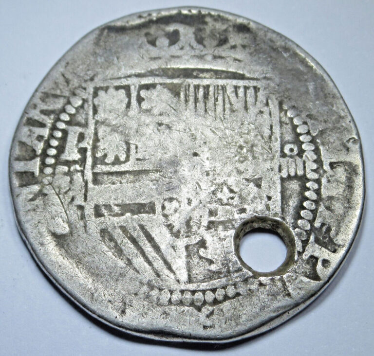 Read more about the article 1576-77 Philip II Bolivia Rare M Assayer 4 Reales 1500’s Spanish Silver Cob Coin