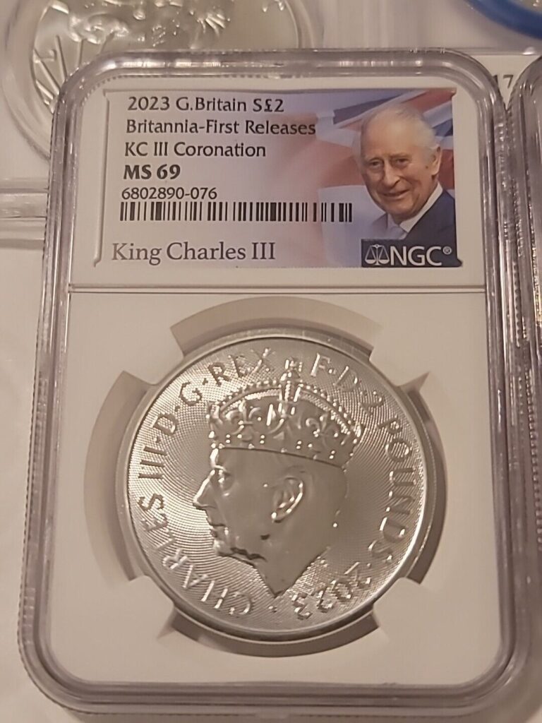 Read more about the article 2023 UK G.BRITIAN KING CHARLES III CORONATION BRITANNIA NGC MS69 FIRST RELEASES