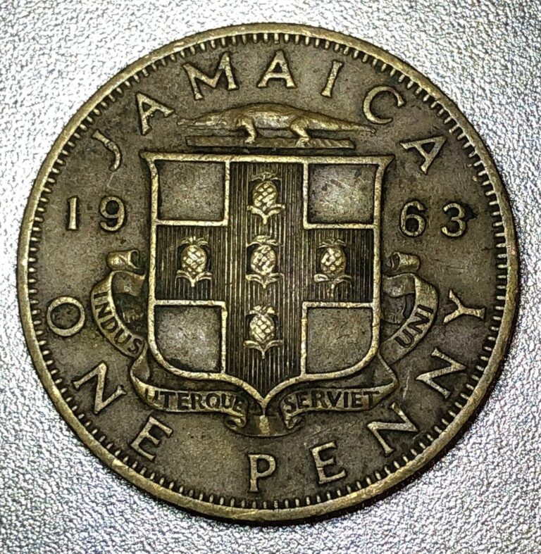 Read more about the article 1963 Jamaica 1 One Penny Coin   Queen Elizabeth II￼