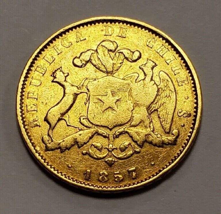 Read more about the article 1857 Chile 5 Pesos .900 Gold .2207 AGW – KM130 –