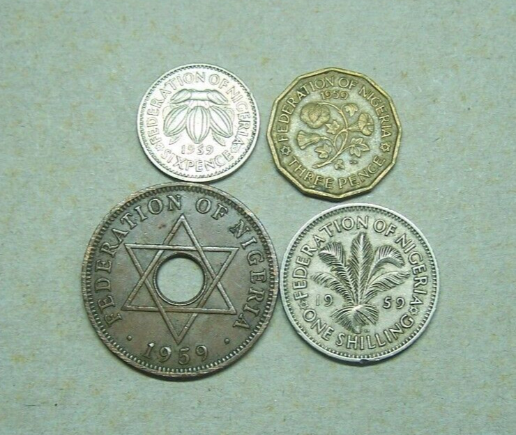 Read more about the article 1959 Nigeria Set of Coins Penny to One Shilling (Elizabeth II)