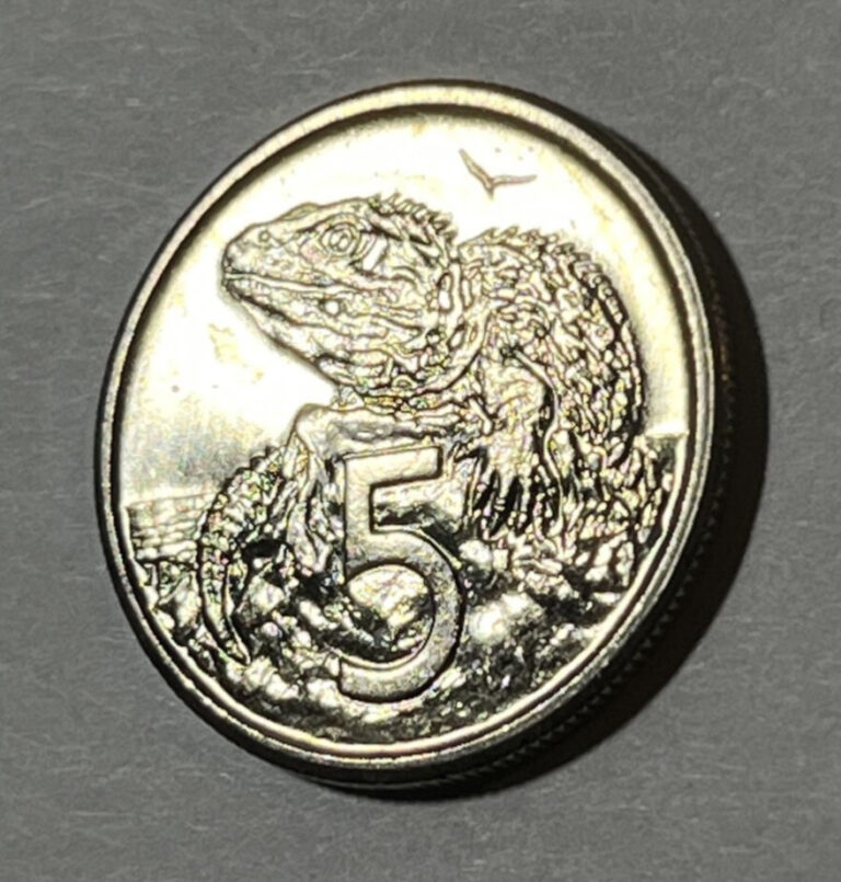 Read more about the article 1982 New Zealand 5 cents Coin Tuatara Lizard Animal Wildlife