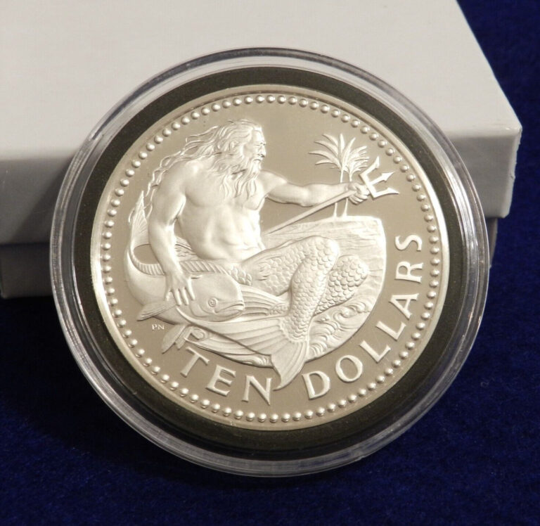 Read more about the article 1974 Barbados 10 Dollar Silver Proof Coin – Neptune God of the Sea