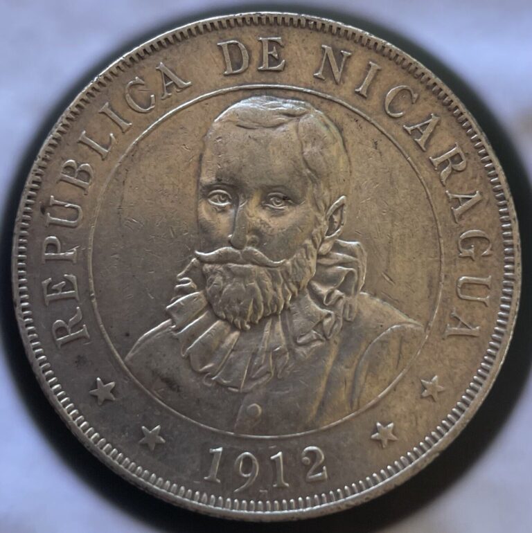 Read more about the article Un Cordoba 1912  Nicaragua  Silver Coins   Rare