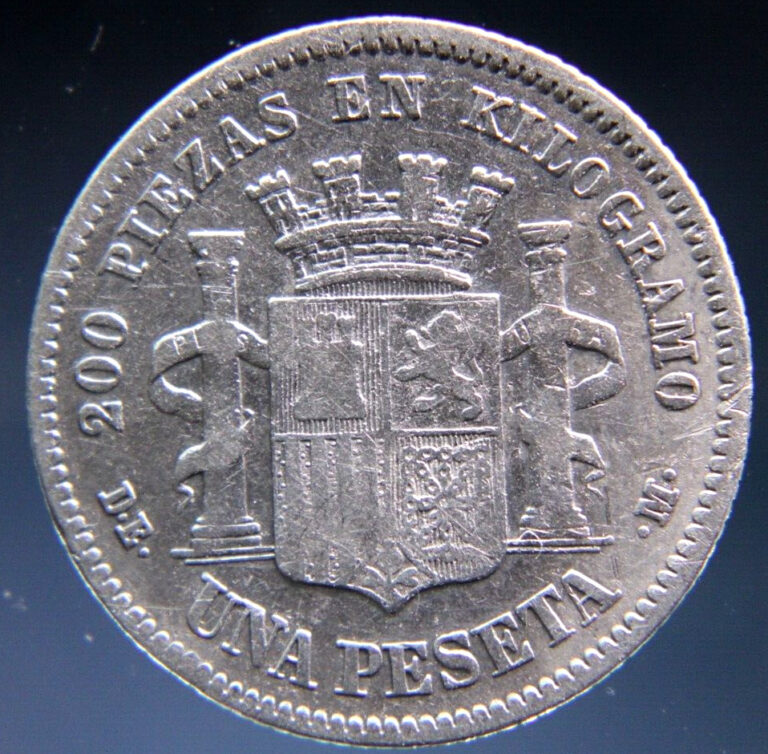 Read more about the article Spain  1 Una Peseta  1870  silver coin 0.835