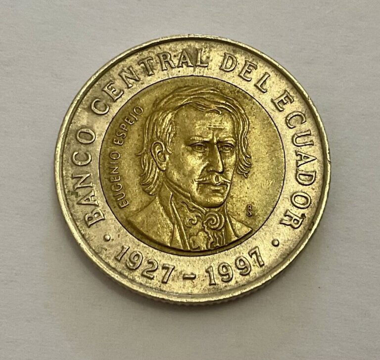 Read more about the article Ecuador 1000 Sucres 1927-1997 70 th Anniversary Central Bank Bi-metal Coin