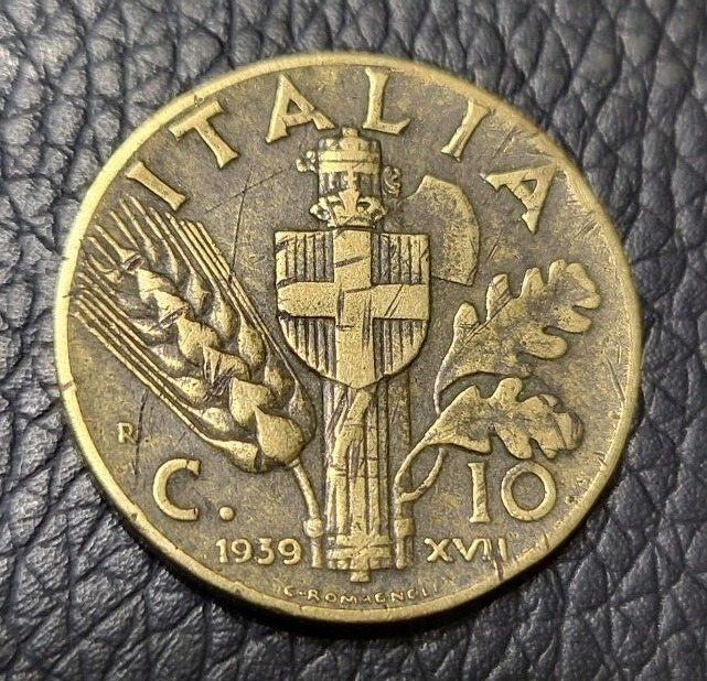 Read more about the article 1939 Italy 10 Centesimo Coin