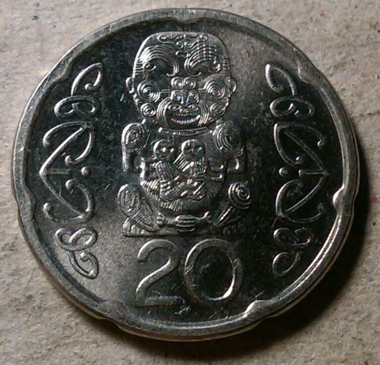 Read more about the article New Zealand 20 cent *one coin* 2006 or 2008 Maori carving