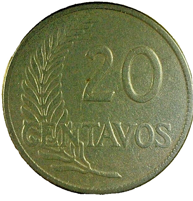 Read more about the article WORLD COIN SALE: 1921 PERU 20 centavos: copper/nickel Composition Coin  KM#215